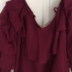 Flowing off the shoulder blouse